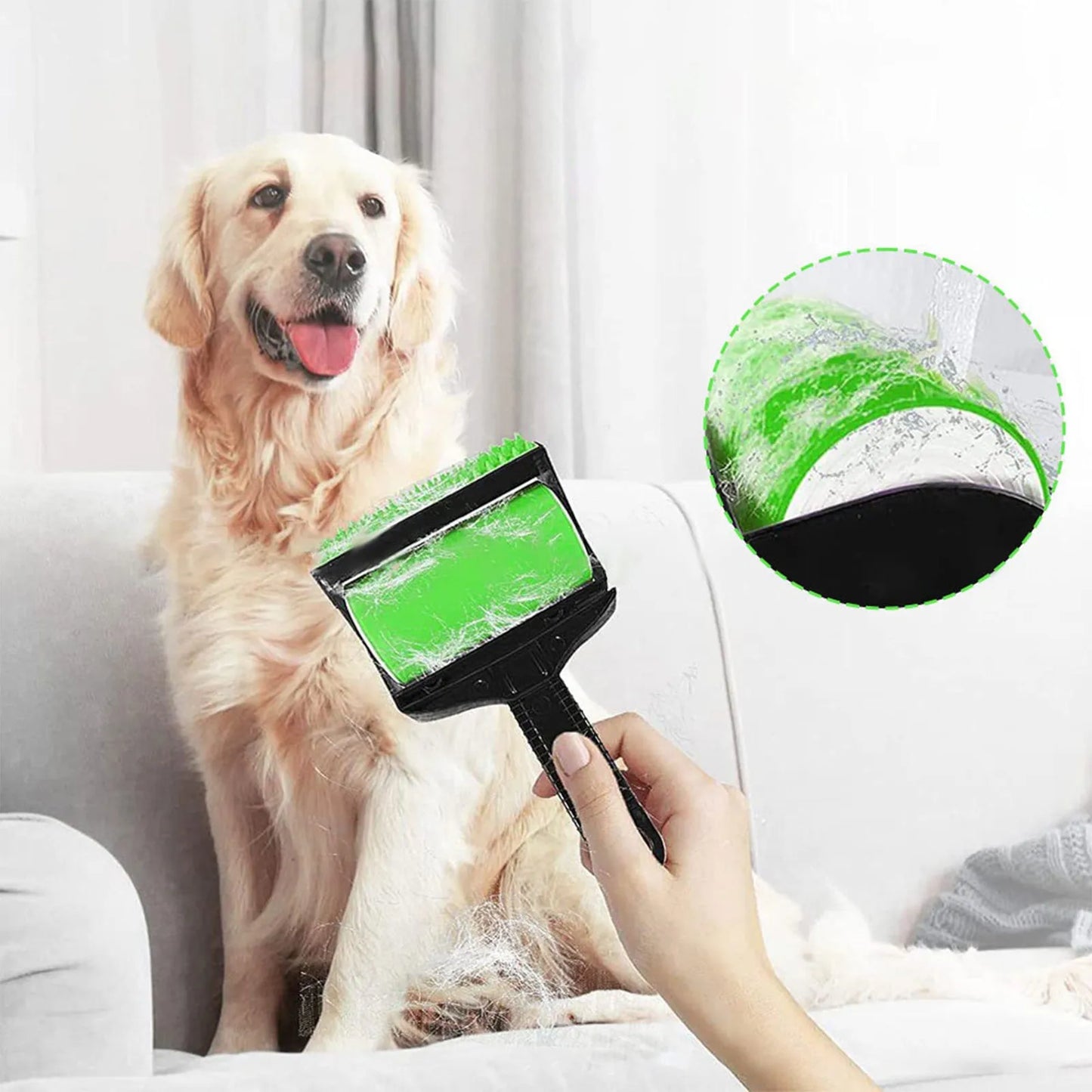 Effortlessly Remove Pet Hair with Our Reusable Lint Roller - Perfect for Clothes, Furniture, and Car Seats!