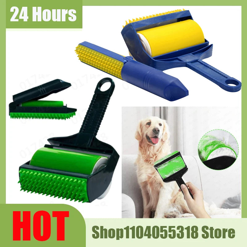 Effortlessly Remove Pet Hair with Our Reusable Lint Roller - Perfect for Clothes, Furniture, and Car Seats!