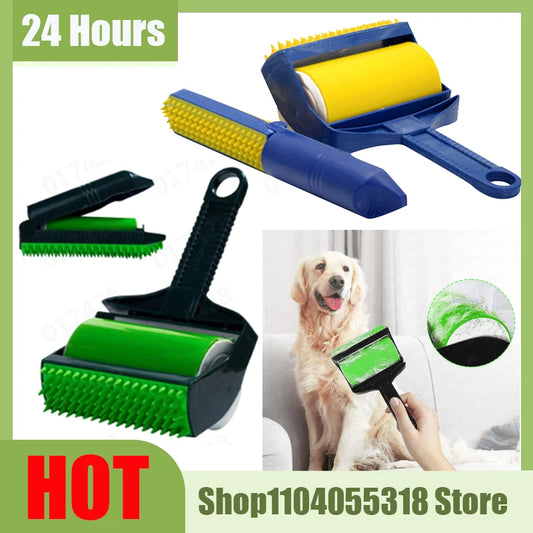 Effortlessly Remove Pet Hair with Our Reusable Lint Roller - Perfect for Clothes, Furniture, and Car Seats!